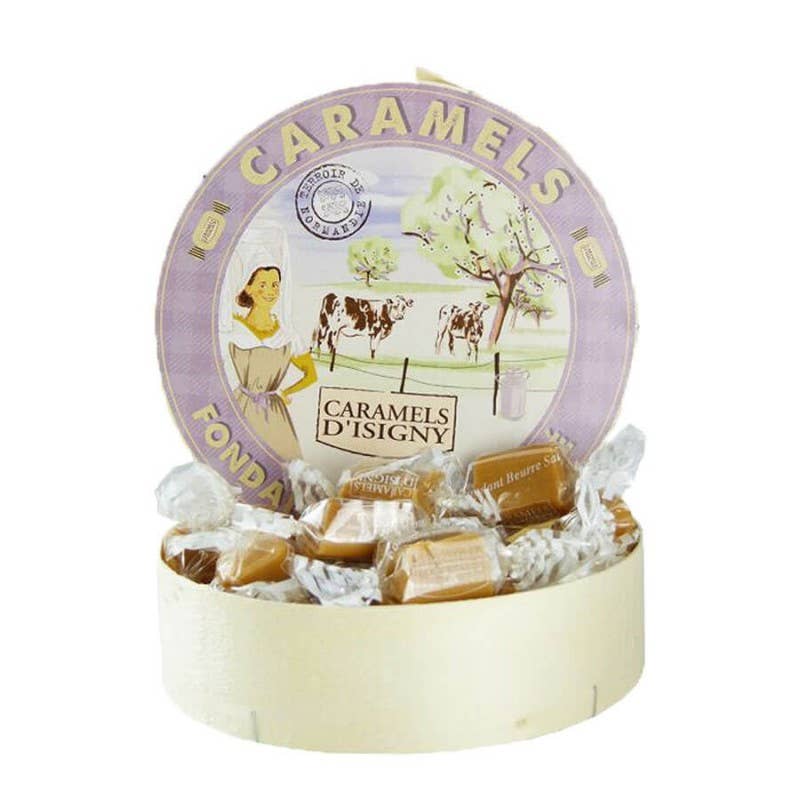 Isigny Salted Butter Fondant Caramels in Camembert Box