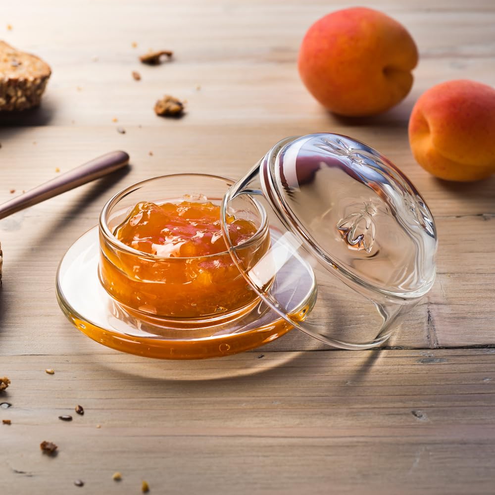 Clear Glass Bee Butter Dish by French Artisan La Rochere