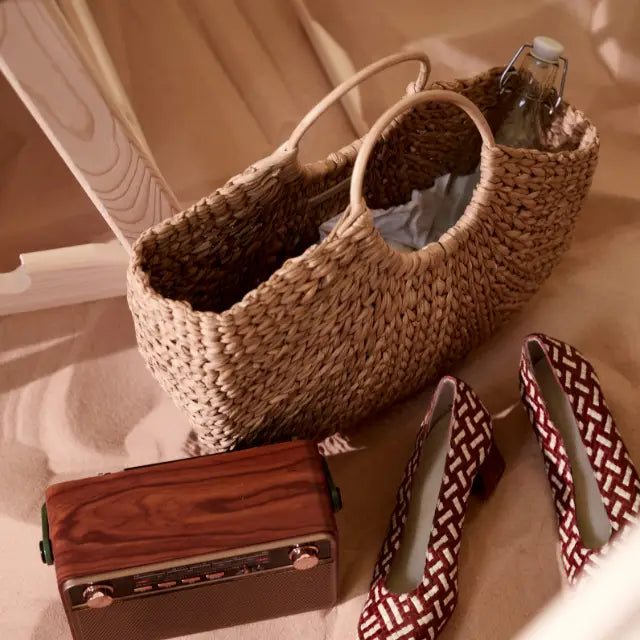 French-style Straw basket bag 