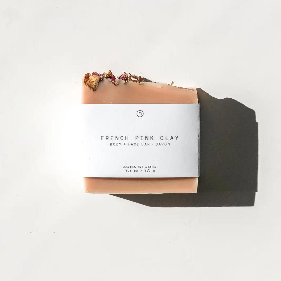 French Pink Clay body and face bar