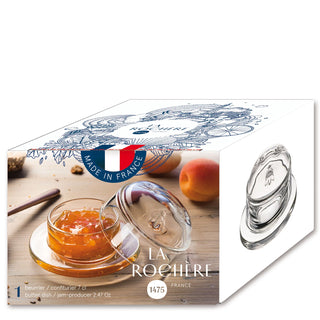 Clear Glass Bee Butter Dish by French Artisan La Rochere