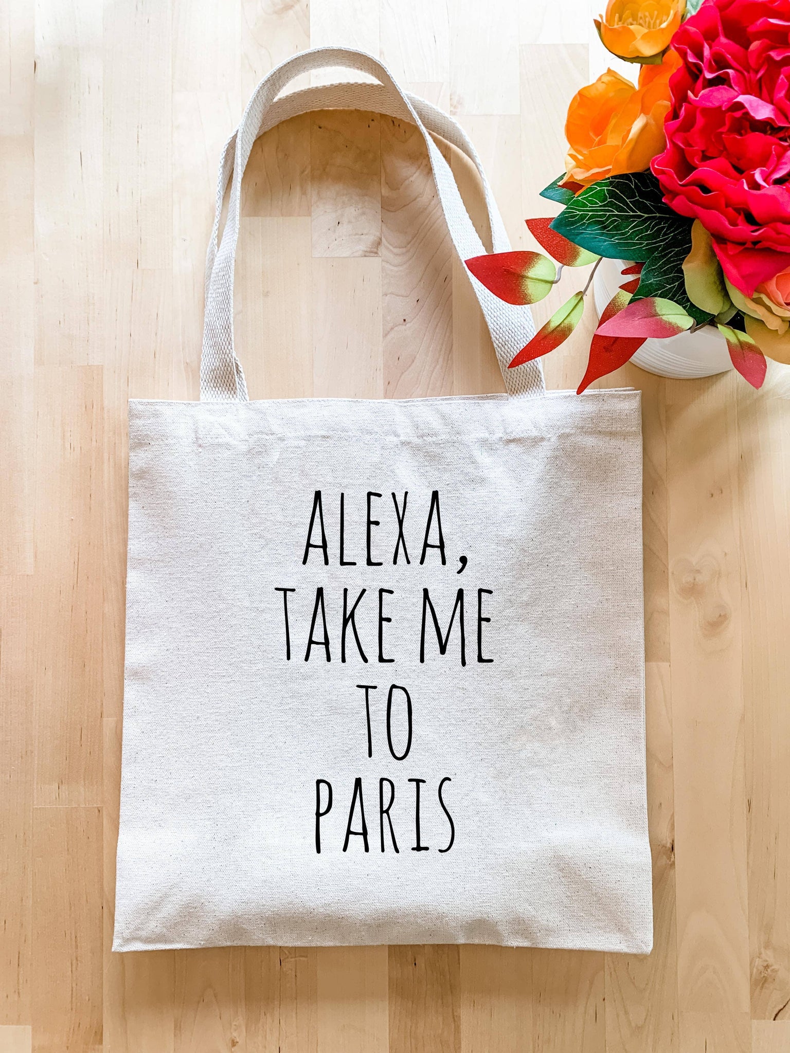 Alexa Take me to Paris Tote Bag White