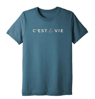 C'est La Vie Deep Blue Unisex Tee shirt
