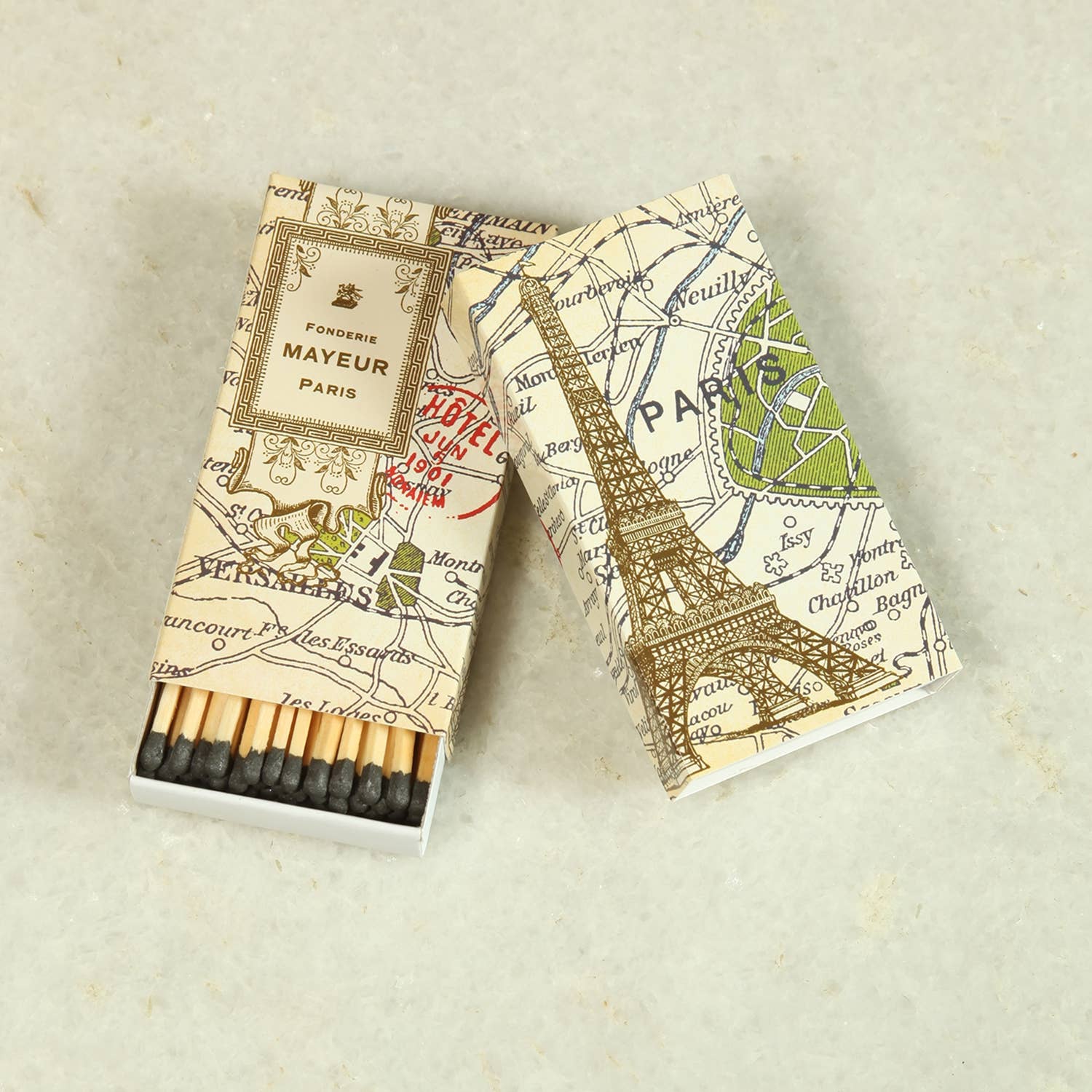 Paris Map Decorative Match Box