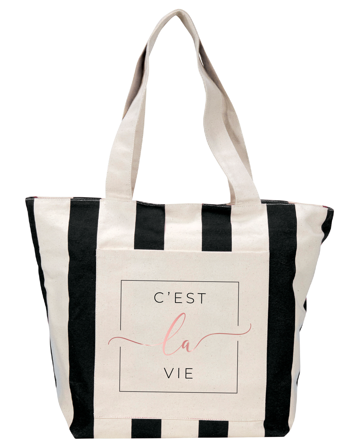 C'est La Vie Zippered Tote