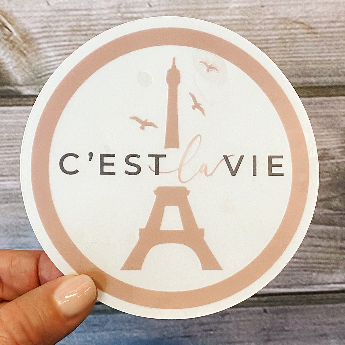 C'est La Vie Eiffel Tower Sticker