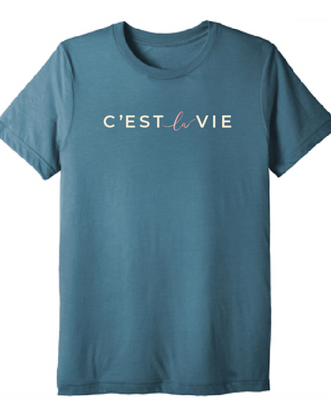 C'est La Vie (Such is Life) Deep Sea Blue – C'est La Tee Shop