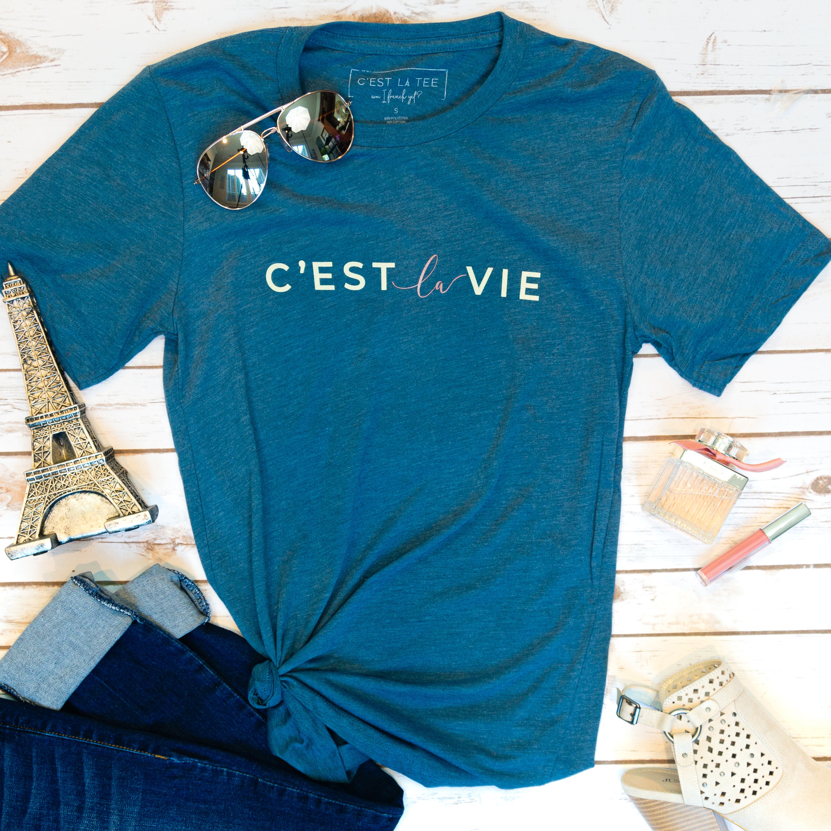 C'est La Vie (Such is Life) Deep Sea Blue – C'est La Tee Shop