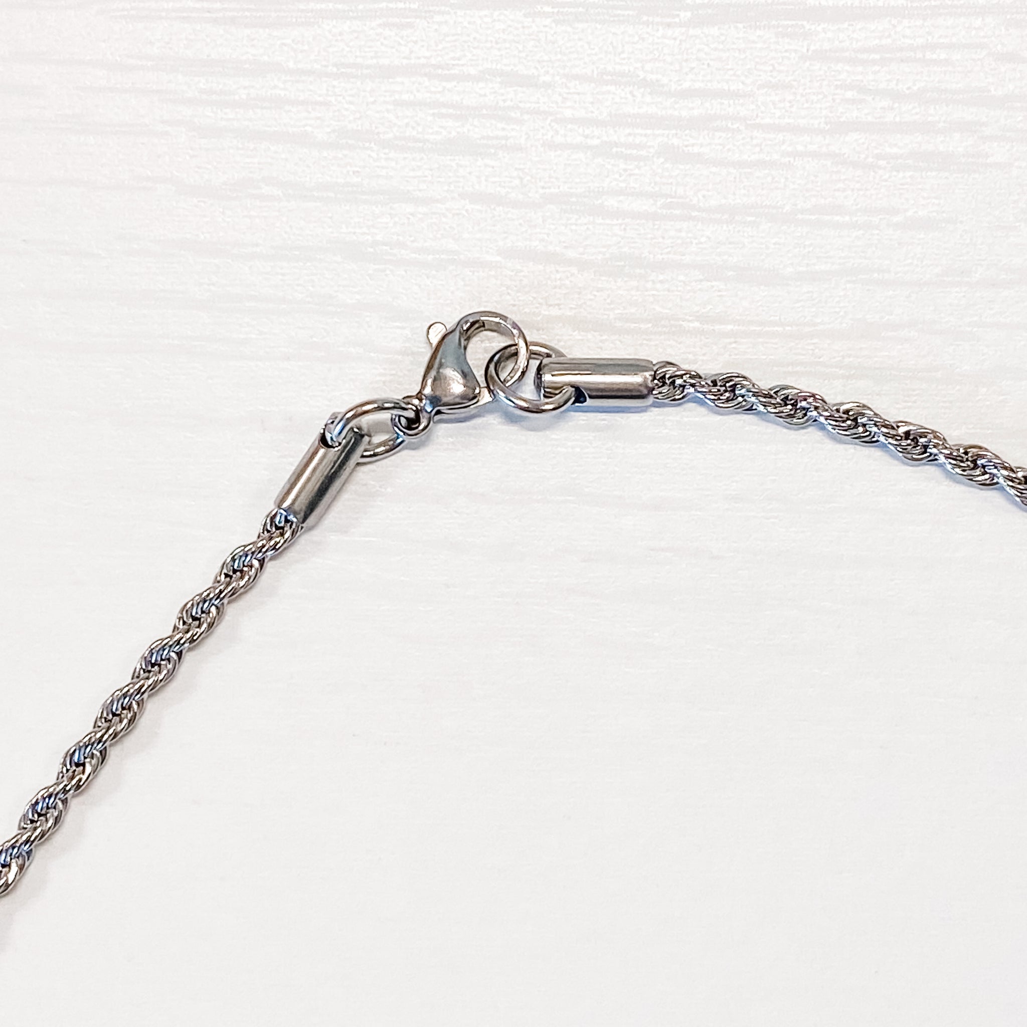 Eiffel Tower Pewter Love Charm Rope Necklace 20"
