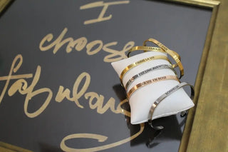 French Language Sayings Bracelets Silver Gold and Rose Gold