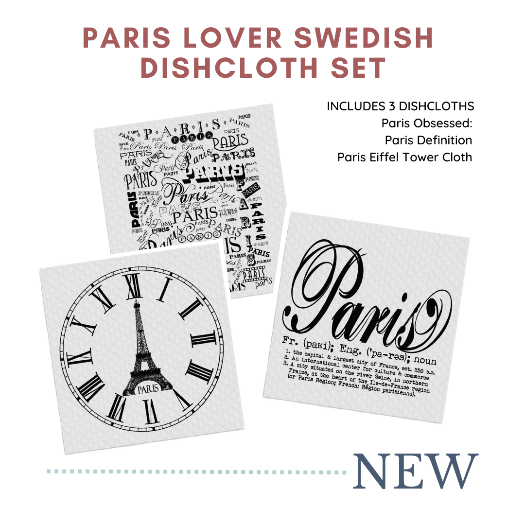 Paris Lover Swedish Dishcloth Set