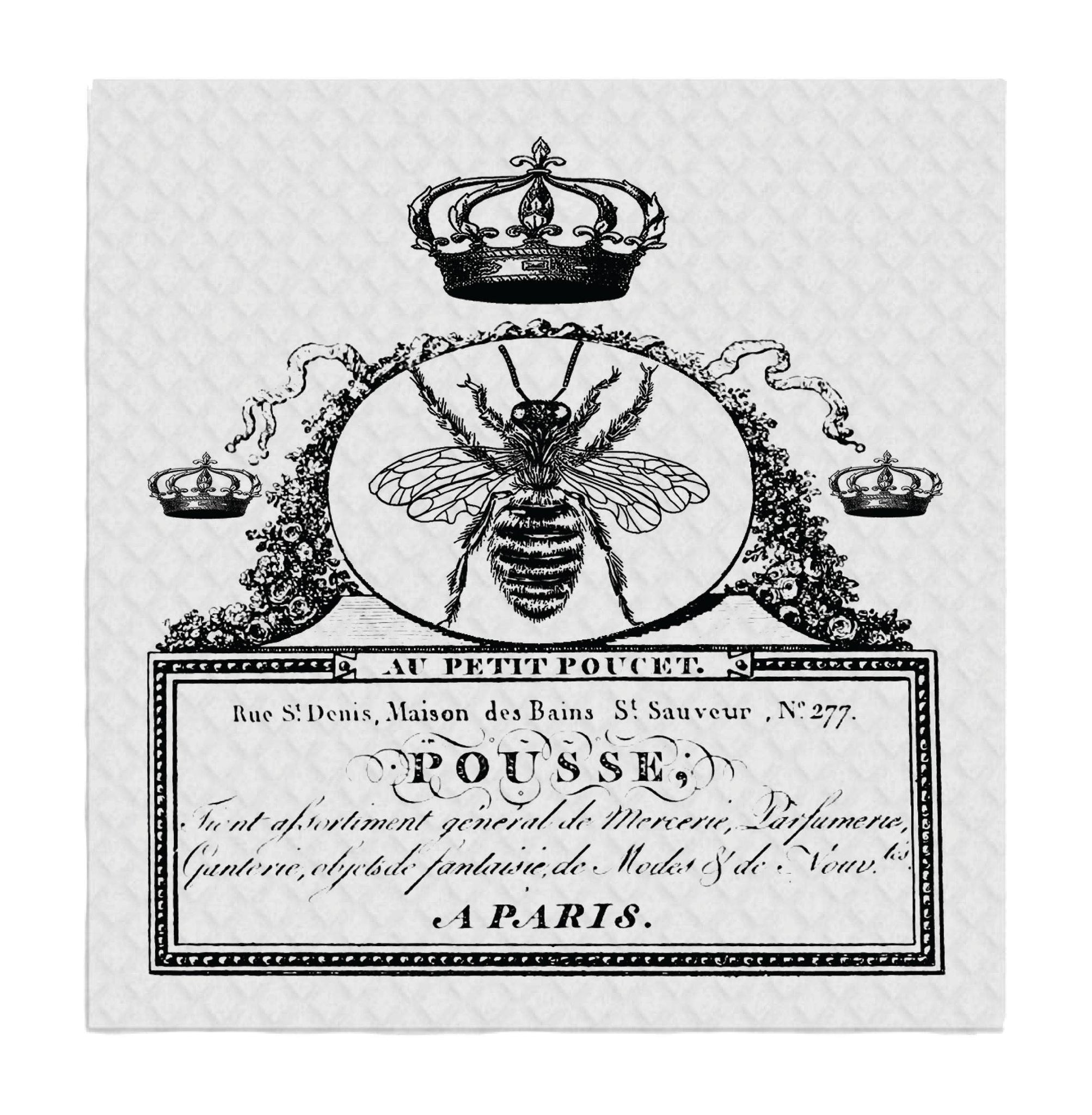 Swedish Dish Cloth - Paris Queen Bee Crown